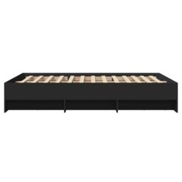 Berkfield Home Bed Frame without Mattress Black 120x200 cm Engineered Wood - Size: Small Double - thumbnail 6