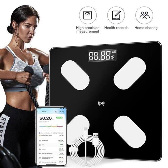 PAWNORA Smart Scales Bathroom Scales for Body in Black - image 1