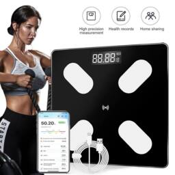 PAWNORA Smart Scales Bathroom Scales for Body in Black - thumbnail 1