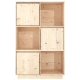 Berkfield Home Highboard 74x35x117 cm Solid Wood Pine in Brown - Size: 74 x 35 x 117 cm - thumbnail 5