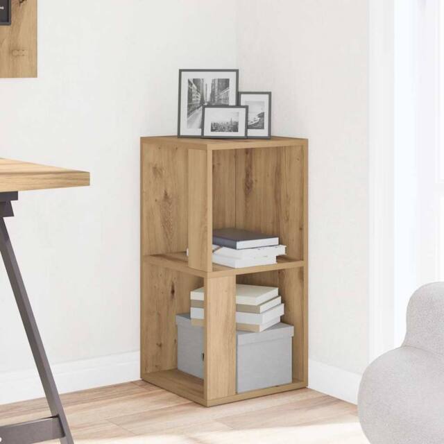 Berkfield Home Classic Corner Cabinet Artisan Oak 33x33x67 cm Engineered Wood in Brown - Size: 33 x 33 x 67 cm - image 1