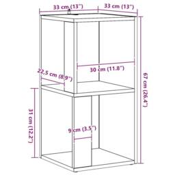 Berkfield Home Classic Corner Cabinet Artisan Oak 33x33x67 cm Engineered Wood in Brown - Size: 33 x 33 x 67 cm - thumbnail 9