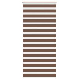 Berkfield Home Zebra Blind Brown 95x230 cm Fabric Width 90.9 cm Polyester