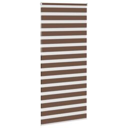 Berkfield Home Zebra Blind Brown 95x230 cm Fabric Width 90.9 cm Polyester - thumbnail 4