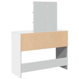 Berkfield Home Dressing Table with LED White 100x40x130 cm - Size: 100 x 40 x 130 cm - thumbnail 7