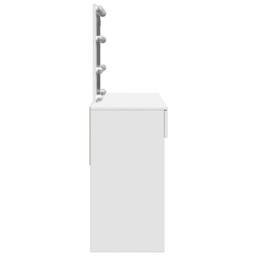 Berkfield Home Dressing Table with LED White 100x40x130 cm - Size: 100 x 40 x 130 cm - thumbnail 6