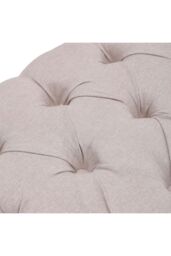 Living and Home Mid Century Metal Upholstered Bench in Beige - thumbnail 5