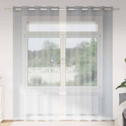 Berkfield Home Full Curtains with Curtains 2 pcs Dark gray 140 x 260 cm Polyester in Grey - thumbnail 2