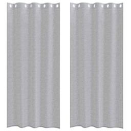 Berkfield Home Full Curtains with Curtains 2 pcs Dark gray 140 x 260 cm Polyester in Grey - thumbnail 3