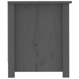 Berkfield Home Shoe Cabinet Grey 110x38x45.5 cm Solid Wood Pine - thumbnail 5