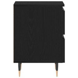 Berkfield Home Bedside Cabinet Black Oak 40x35x50 cm Engineered Wood - Size: 40 x 35 x 50 cm - thumbnail 7