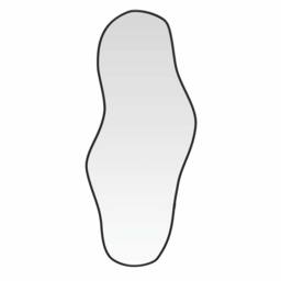 Berkfield Home Wall Mirror Black 70x30 cm - thumbnail 1