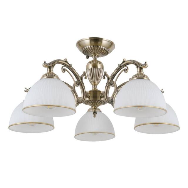 Netlighting Feneza Stylish 5 Light Multi Arm Semi Flush Ceiling Lamp E27 in Brown - image 1
