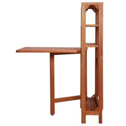 Berkfield Home 3 Piece Folding Bistro Set Solid Acacia Wood in Brown - thumbnail 6