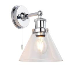 Netlighting 'CATANZARO' Non Dimmable Stylish Contemporary Bathroom Glass Wall Lamp in Grey - thumbnail 1