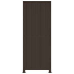 Berkfield Home Plastic Cabinet 68x39x171.5 cm Rattan Design in Grey - thumbnail 5