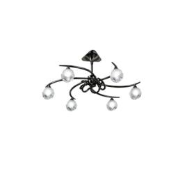 Netlighting Fragma Telescopic Semi Flush Convertible 6 Light G9 Black Chrome - thumbnail 4
