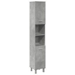 Berkfield Home Bathroom Cabinet Concrete Grey 30x30x179 cm Engineered Wood - Size: 30 x 30 x 179 cm - thumbnail 2