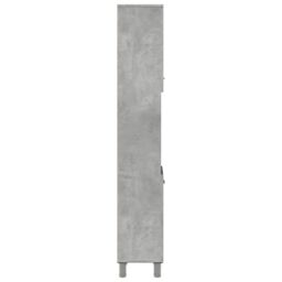 Berkfield Home Bathroom Cabinet Concrete Grey 30x30x179 cm Engineered Wood - Size: 30 x 30 x 179 cm - thumbnail 5