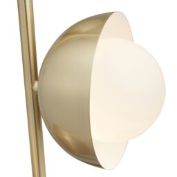 Ruma Brass Metal & White Orb Dome Floor Lamp 3 Bulb Art Deco Light in Gold - thumbnail 4
