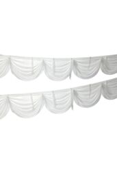 Neel Blue Swag Curtain Panel Ice Silk Detachable Swag Backdrop, 2 Metre in White - thumbnail 5