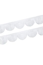Neel Blue Swag Curtain Panel Ice Silk Detachable Swag Backdrop, 2 Metre in White - thumbnail 3