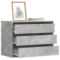 Berkfield Home Corner Chest of Drawers Concrete Grey 80x41x58 cm Engineered Wood - Size: 80 x 41 x 58 cm - thumbnail 1