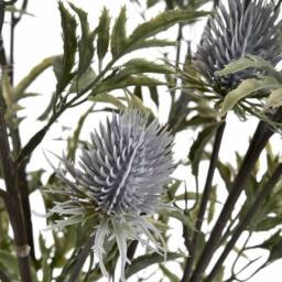 Lemon Pavilion Furniture and Decor Eryngium Blue Thistle Artificial Plant - L24 x W24 x H76 cm - Purple - thumbnail 5