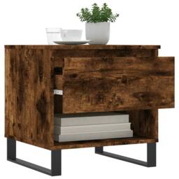 Berkfield Home Modern Coffee Tables 2 pcs Smoked Oak 50x46x50 cm Engineered Wood in Brown - Size: 50 x 46 x 50 cm - thumbnail 4