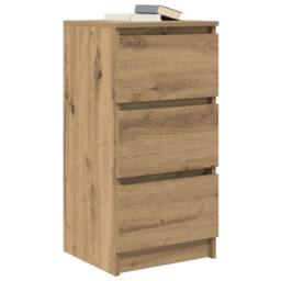 Berkfield Home Sideboard Artisan Oak 37.5x35x76 cm Engineered Wood in Brown - thumbnail 4