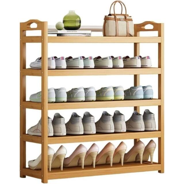 Nordara 5Tier Bamboo Shoe Rack Wooden Storage Organiser Shelf Stand in Natural - image 1