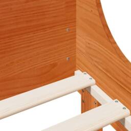 Berkfield Home Bed Frame without Mattress Wax Brown 200x200 cm Solid Wood Pine - thumbnail 7