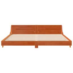 Berkfield Home Bed Frame without Mattress Wax Brown 200x200 cm Solid Wood Pine - thumbnail 4