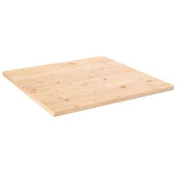 Berkfield Home Table Top 80x80x2.5 cm Solid Wood Pine Square in Brown - thumbnail 1