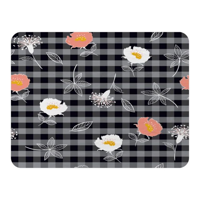 Benjamin Tate Design Blooming Hand Drawn Orange & White Flowers Blanket in Natural - Size: 120 cm x 150 cm - image 1