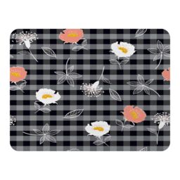 Benjamin Tate Design Blooming Hand Drawn Orange & White Flowers Blanket in Natural - Size: 120 cm x 150 cm - thumbnail 1