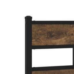 Berkfield Home Elegant Bed Frame without Mattress with Headboard Sonoma Oak 120x in Brown - Size: Small Double - thumbnail 8
