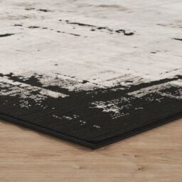 Desire Rugs Mayfair Living Room Area Rug Metallic Sheen Modern Frame Design in Black - Size: 160 cm x 230 cm - thumbnail 4