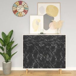 Berkfield Home Self-adhesive Furniture Film Black Stone 500x90 cm PVC
