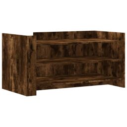 Berkfield Home Coffee Table Smoked Oak 100x50x50 cm Engineered Wood in Brown - Size: 100 x 50 x 50 cm - thumbnail 2