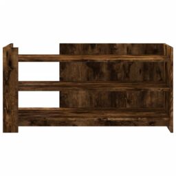 Berkfield Home Coffee Table Smoked Oak 100x50x50 cm Engineered Wood in Brown - Size: 100 x 50 x 50 cm - thumbnail 4