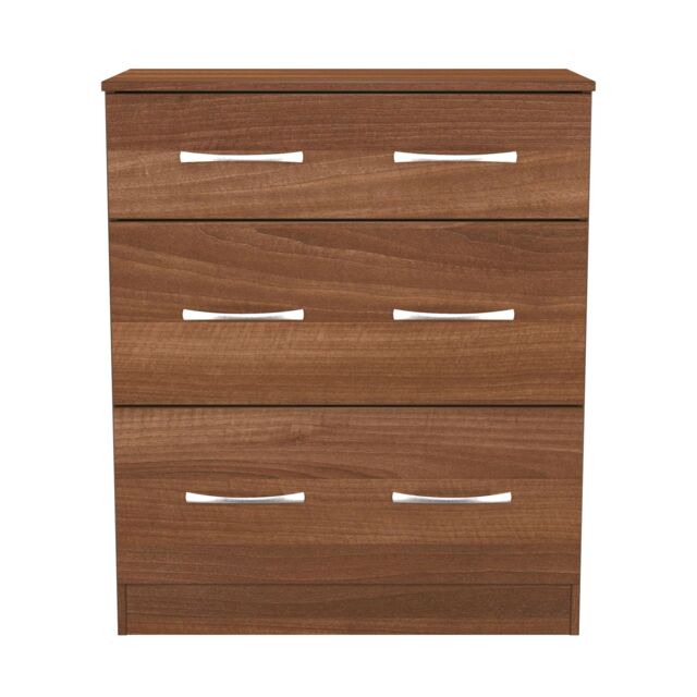 Ready Assembled 2 U Hampshire 3 Drawer Deep Chest (Ready Assembled) in Walnut - image 1