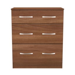 Ready Assembled 2 U Hampshire 3 Drawer Deep Chest (Ready Assembled) in Walnut
