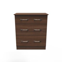 Ready Assembled 2 U Hampshire 3 Drawer Deep Chest (Ready Assembled) in Walnut - thumbnail 2