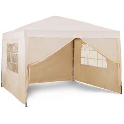 VonHaus Ivory Heavy Duty Pop Up Gazebo with Sides 3m x 3m - thumbnail 6