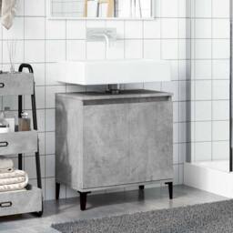 Berkfield Home Sink Cabinet Concrete Grey 58x33x60 cm Engineered Wood - Size: 58 x 33 x 60 cm