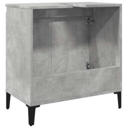 Berkfield Home Sink Cabinet Concrete Grey 58x33x60 cm Engineered Wood - Size: 58 x 33 x 60 cm - thumbnail 7