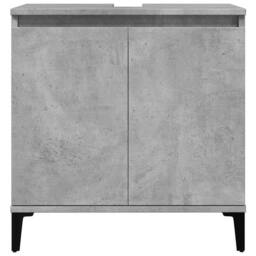 Berkfield Home Sink Cabinet Concrete Grey 58x33x60 cm Engineered Wood - Size: 58 x 33 x 60 cm - thumbnail 4