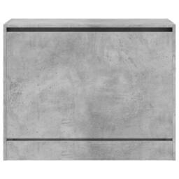 Berkfield Home Shoe Cabinet Concrete Grey 80x34x63 cm Engineered Wood - Size: 80 x 34 x 63 cm - thumbnail 5