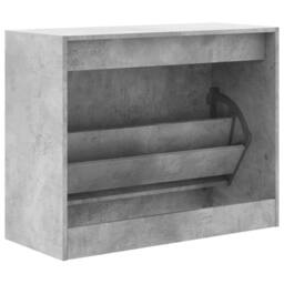 Berkfield Home Shoe Cabinet Concrete Grey 80x34x63 cm Engineered Wood - Size: 80 x 34 x 63 cm - thumbnail 7